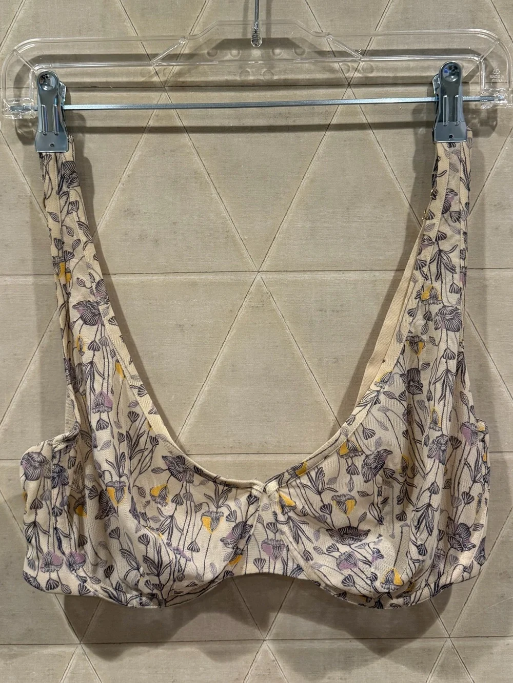 Thirdlove unlined in bloom scoop bra floral mesh underwire size‎ 32F